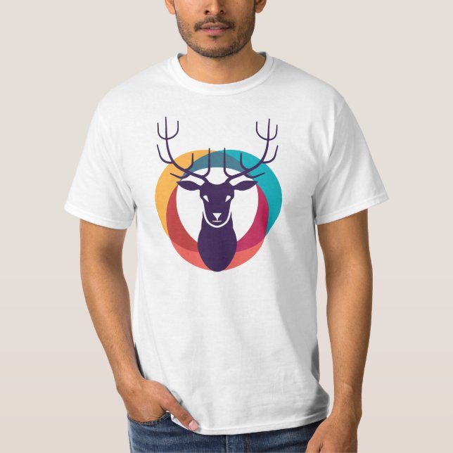 Kall hjort för Hipster | för T-skjortor | T-shirt (Framsida)
