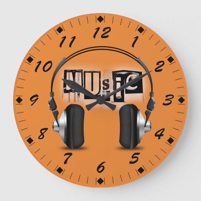 Kall hörlurar med ordmusiken stor klocka (Framsida)