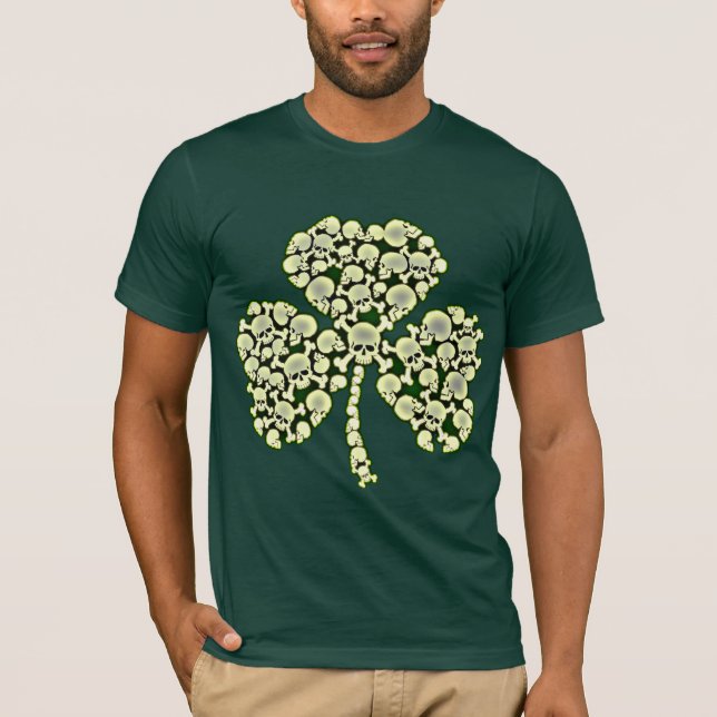 Kall irländsk döskallarShamrock Tee Shirt (Framsida)