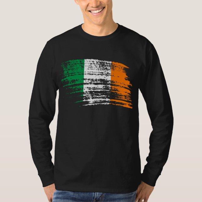 Kall irländsk flaggadesign tee (Framsida)
