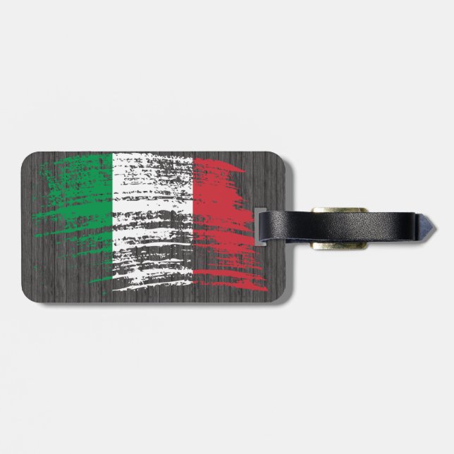 Kall italiensk flaggadesign bagagebricka (Baksida Vågrät)