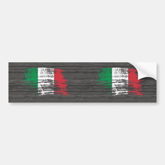Kall italiensk flaggadesign bildekal (Framsidan)