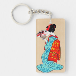 Kall japansk fläkt för kimono för