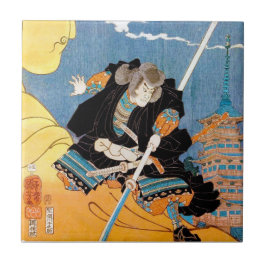 Kall japansk legendarisk konst för kakelplatta