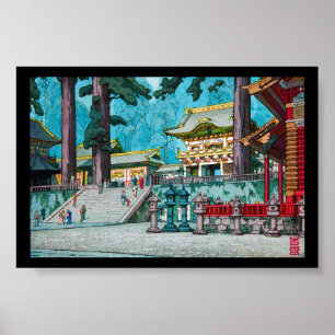 Kall japansk relikskrin för skog för poster