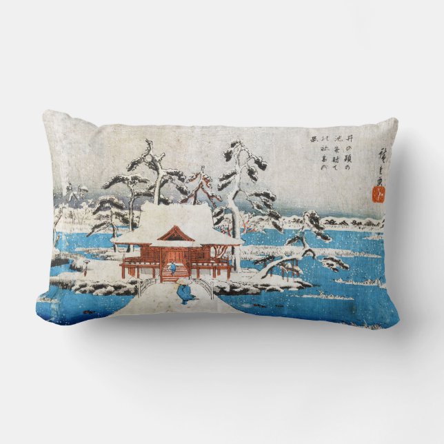 Kall japansk snö för relikskrin för lumbarkudde (Framsida)