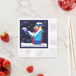 Kall jul Caroler Cocktail Papper Napkins Pappersservett