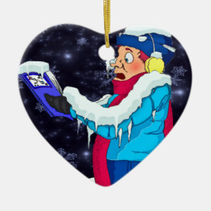Kall julkörar-ornament julgransprydnad keramik