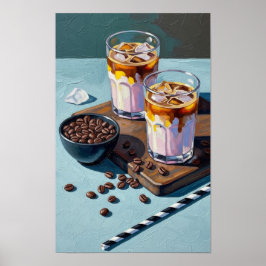 Kall Kaffefärgning Poster