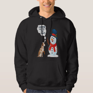 kall kall, snö, snögubbe, snöboll kall vinter hoodie