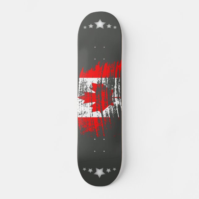 Kall kanadensisk flaggadesign skateboard bräda 19,5 cm (Framsida)