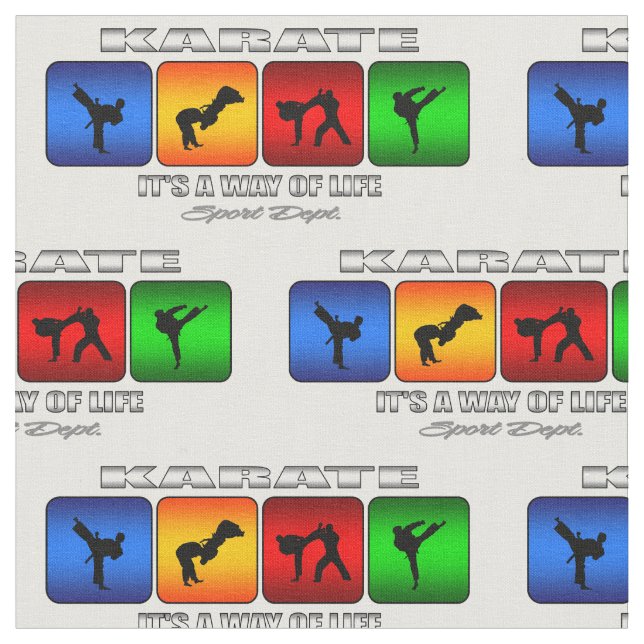 Kall Karate är det en livsföring Tyg (Närbild)