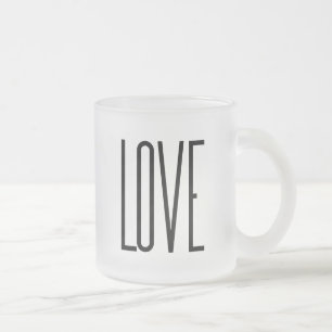 Kall kärlek - Minimalist grafisk design Frostad Glasmugg