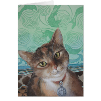 Kall katt för amerikankorthår vid Ezartesa Hälsningskort