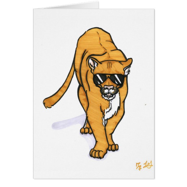 kall katt hälsningskort (Framsidan)