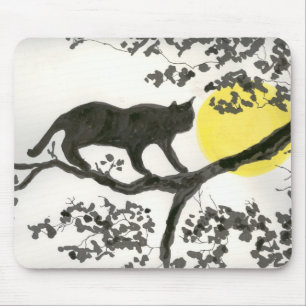 Kall katt i träd Mousepad Musmatta