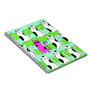 Kall kattdesignanteckningsbok anteckningsbok