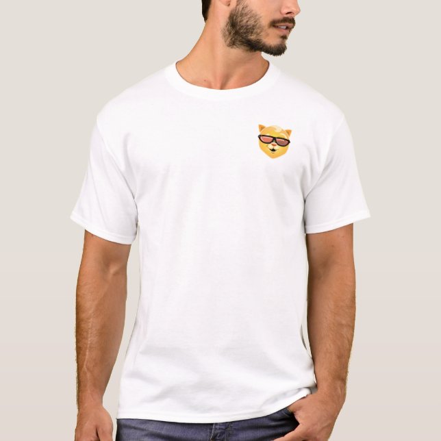 Kall kattEmoji T-tröja (överträffa T Shirt (Framsida)