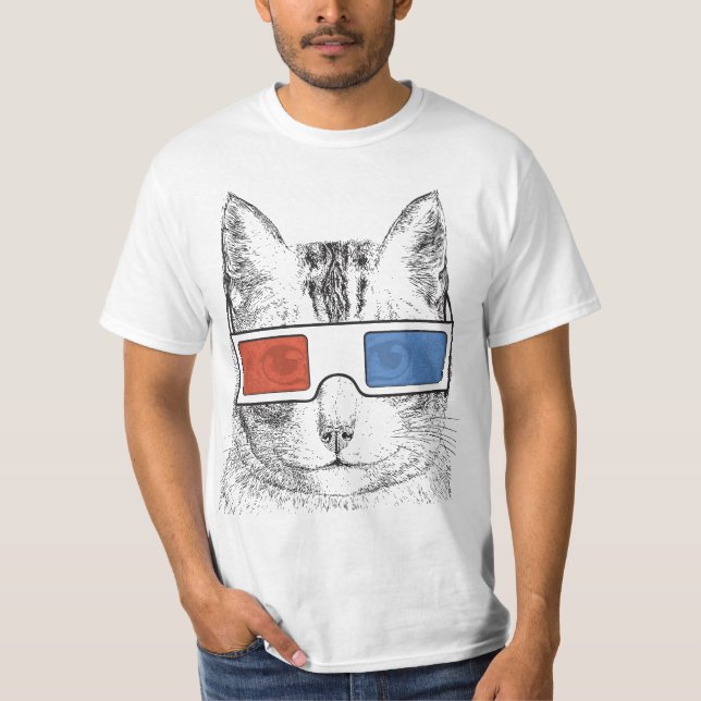 Kall kattskjorta tee shirt (Framsida)