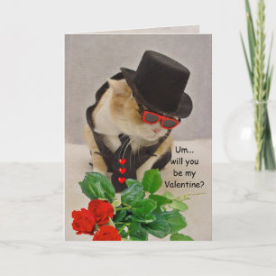 Kall kattvalentin helgkort
