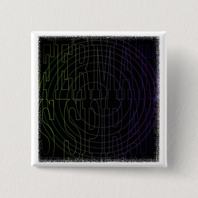 Kall konst för Mathgeektext: Fermats spiral Knapp (Framsida)