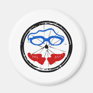 Kall konstnärlig logotyp för Triathlon Magnet