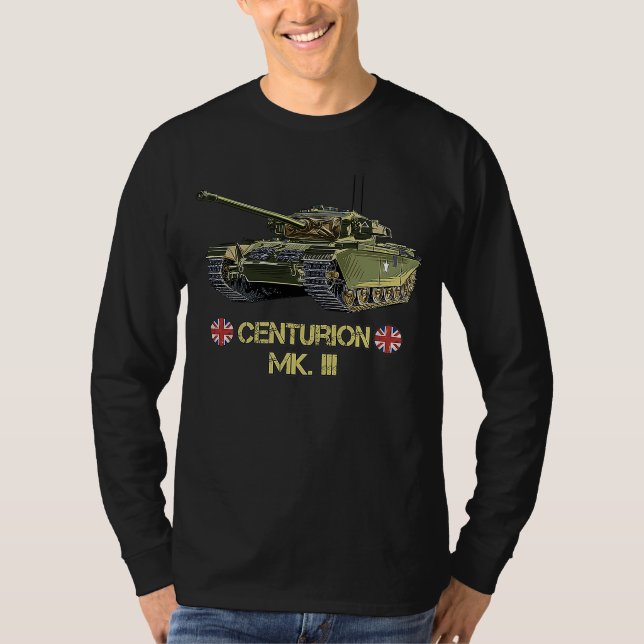 Kall Krig British Centurion Mk 3 Main Battle Tank T Shirt (Framsida)