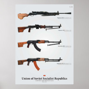 Kall Krig Light Maskin Guns från Sovjetunionen Poster