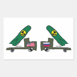 Kall Krig Rektangulärt Klistermärke