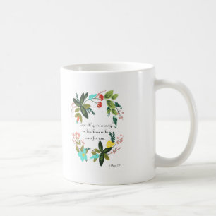 Kall kristen konst - 1 Peter 5:7 Kaffemugg