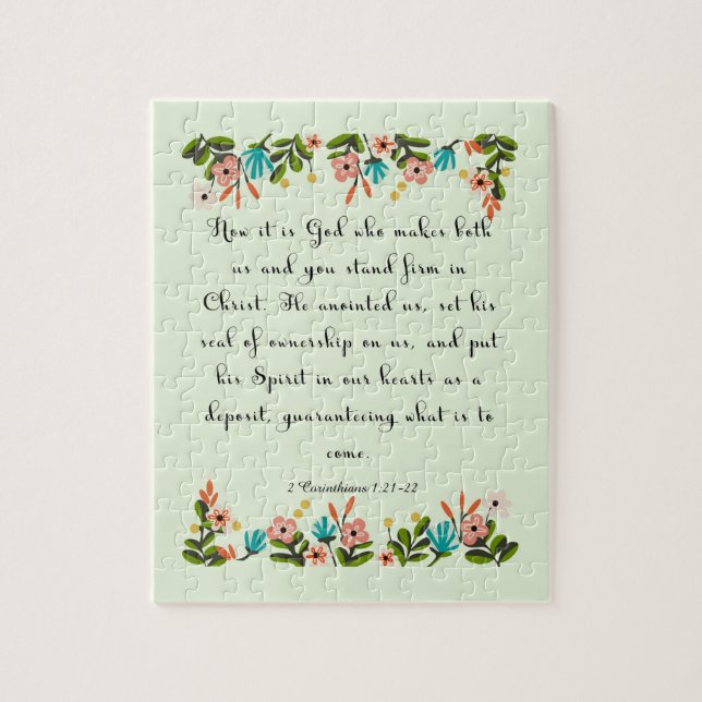 Kall kristen konst - 2 Corinthians1:21 - 22 Pussel (Vertikal)