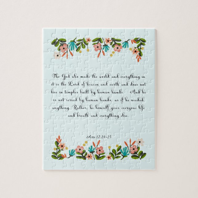 Kall kristen konst - agerar 17:24 - 25 pussel (Vertikal)