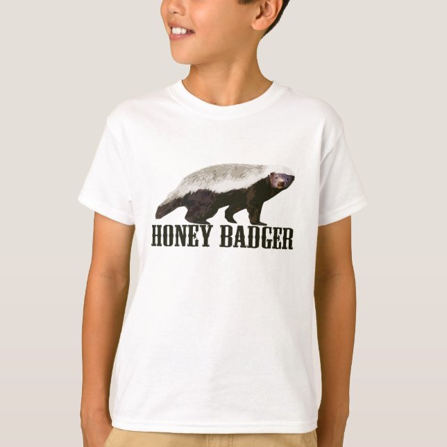 Kall lantlig honey badger tee (Framsida)