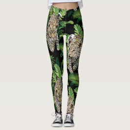 Kall Leopardsmönsterdamasker Leggings