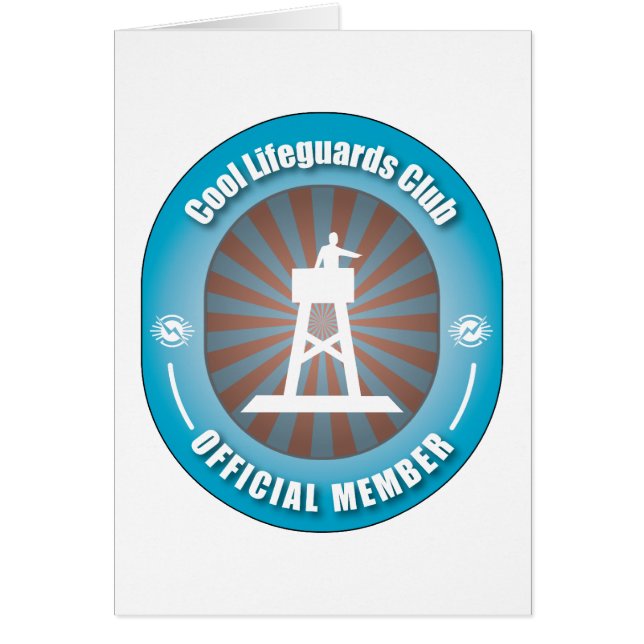 Kall livräddareklubb hälsningskort (Framsidan)