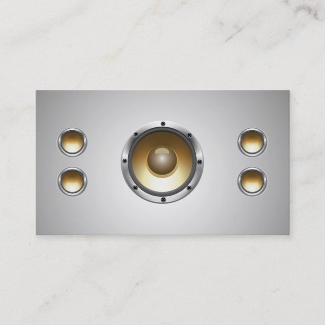 Kall ljudsignal högtalareDJ-visitkort Visitkort (Framsida)