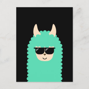 Kall Llama Emoji Vykort