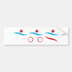 Kall logotypillustration för Triathlon Bildekal