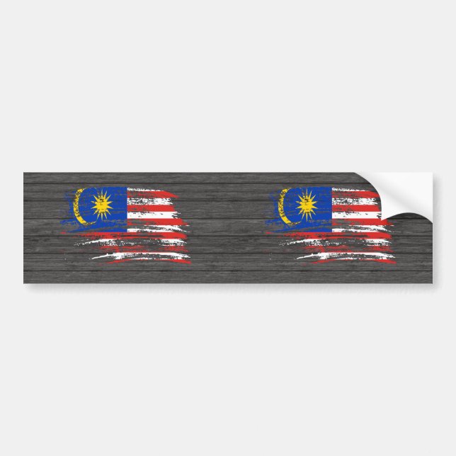 Kall malaysisk flaggadesign bildekal (Framsidan)