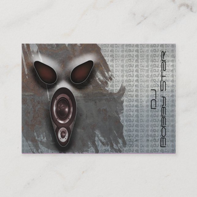 Kall metallisk skrivisitkort för dj visitkort (Framsida)