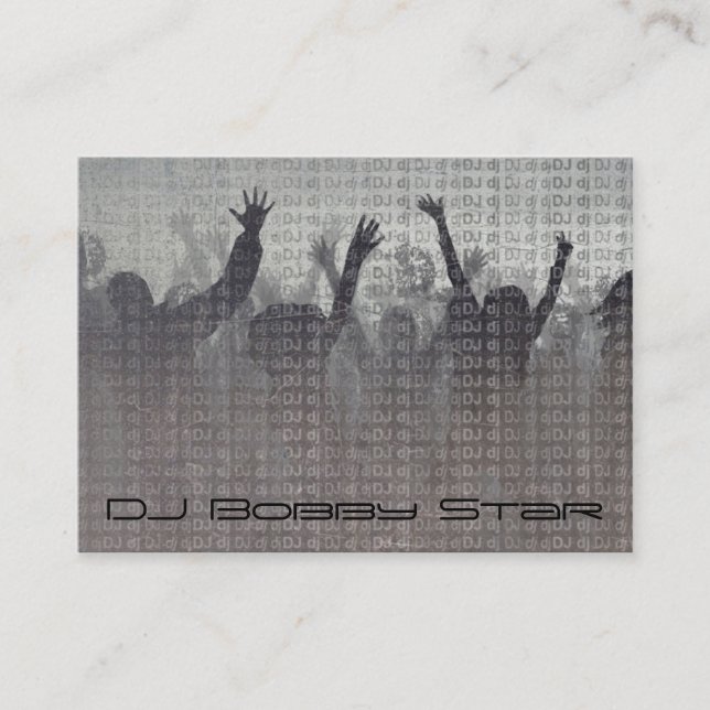 Kall metallisk visitkort för dj (Framsida)