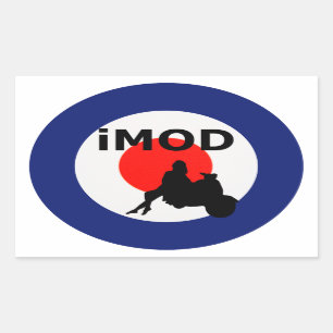 Kall mod rektangulärt klistermärke