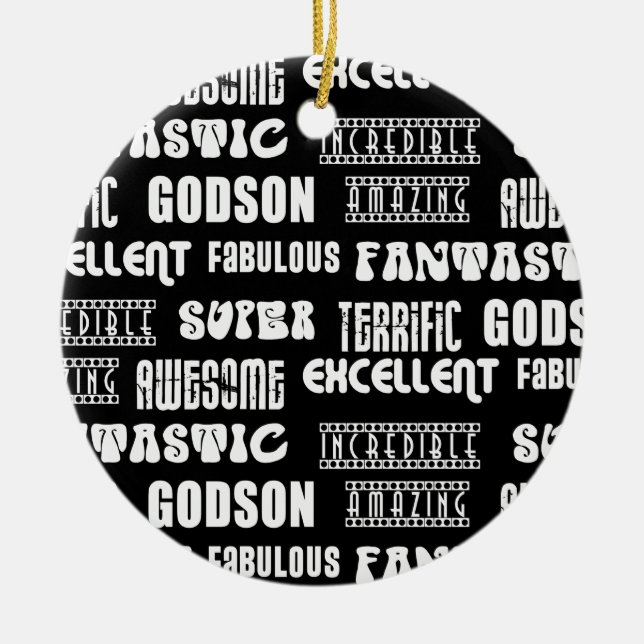 Kall modern design för Godsonsrealitetord Julgransprydnad Keramik (Framsidan)