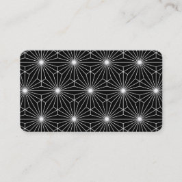 Kall modern svartvit optisk illusion visitkort