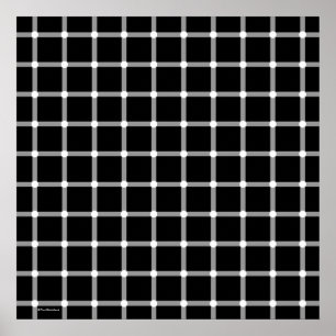 Kall modern svartvit optisk illusionkonst poster