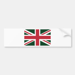 Kall mörk - brittisk (UK) flagga för grön röd Bildekal