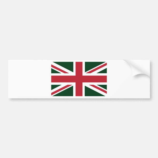 Kall mörk - brittisk (UK) flagga för grön röd Bildekal (Framsidan)