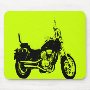 Kall motorcykelcykelsilhouette musmatta