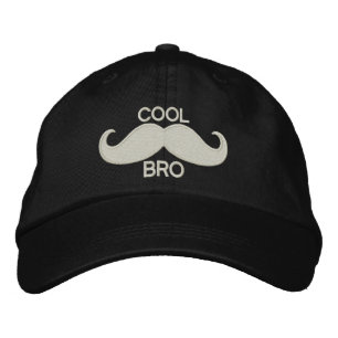 KALL mustasch BRO Broderad Keps