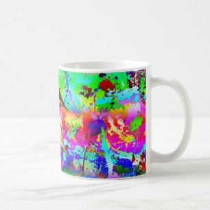 Kall neonregnbågeSplatter Kaffemugg